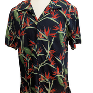 Chemise Hawaïenne MBX Premium Goods 100% Viscose - Bleu Marine - XL