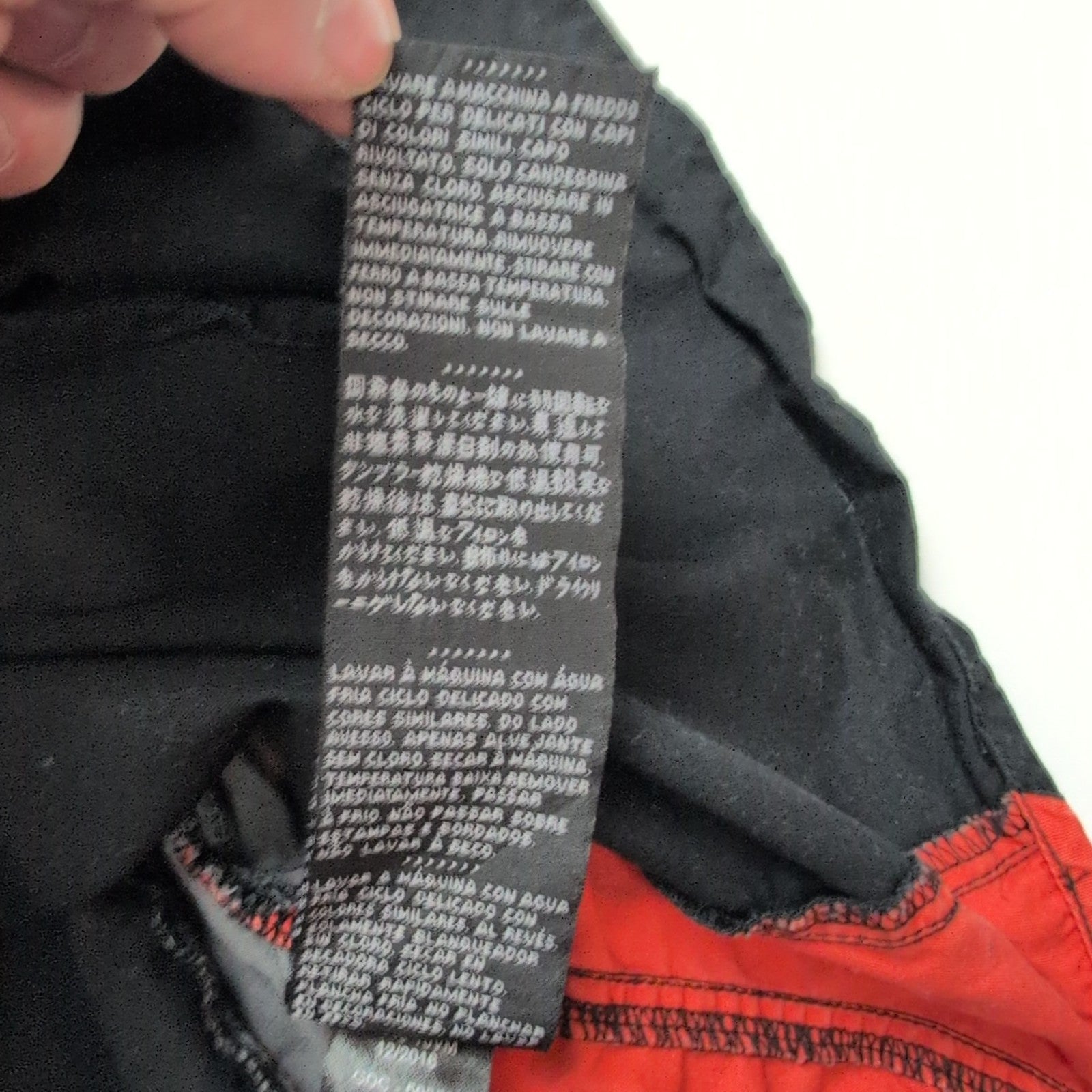 Chemise Harley Davidson L Noire Orange Flamme Brodée Dos 100% Coton