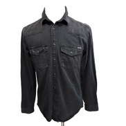 Chemise Jack & Jones Vintage Western Noir Style Vintage Jean Fin Taille S