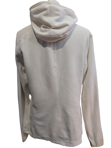 Veste Polaire Microfibre Blanche femme avec Capuche - Taille XL
