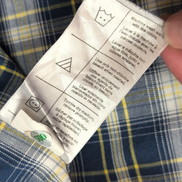 Chemise Carhartt L Oxford Bleu Jaune Carreaux Manches courtes Coton 2 Poches