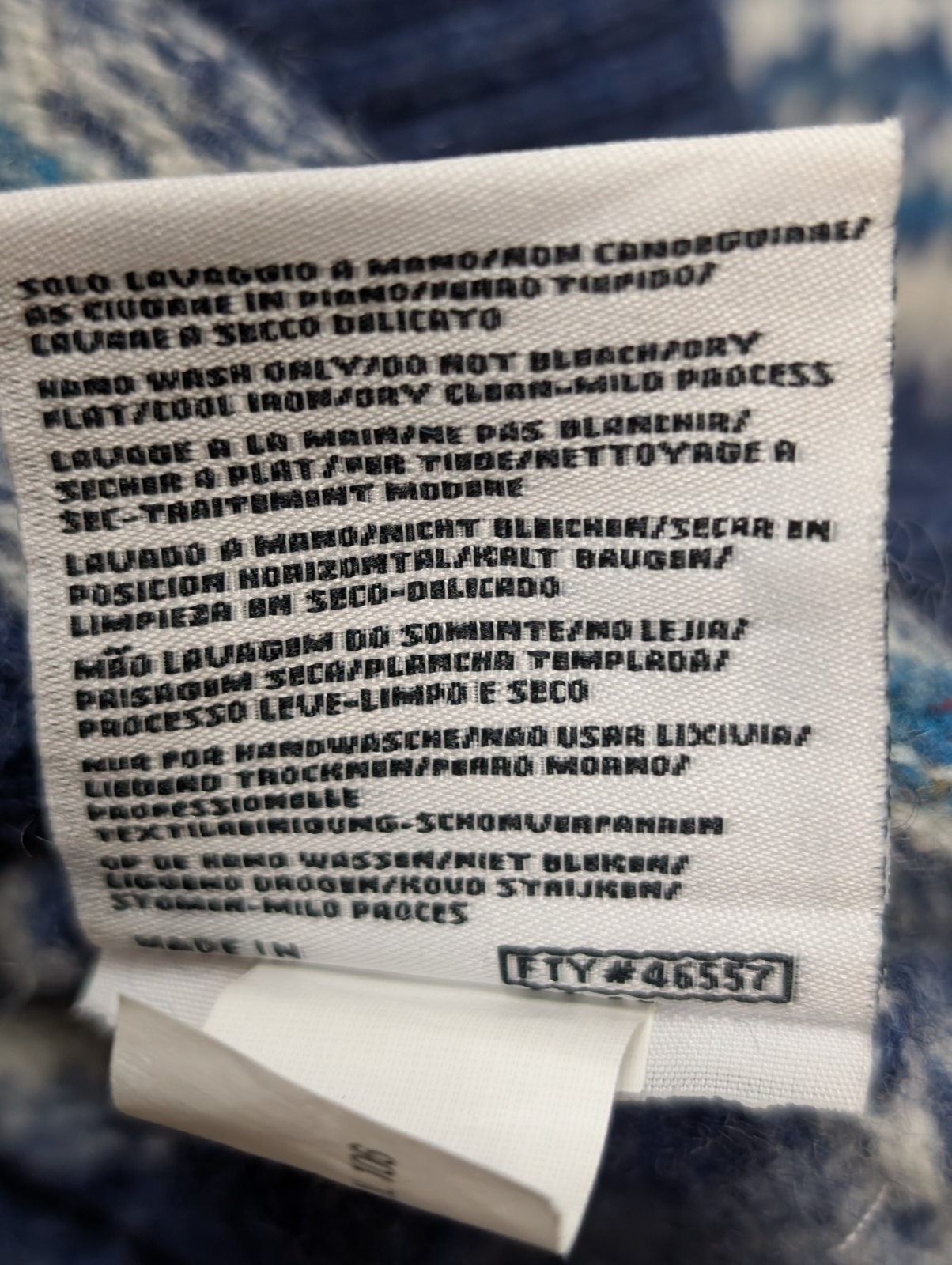 Pull KAPPA Laine Bleu et Vert à Rayures Motifs Hiver Femme Taille L