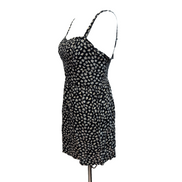 Robe d'été Femme M Noire Fleurie Marguerites 100% Viscose Bretelles Réglables