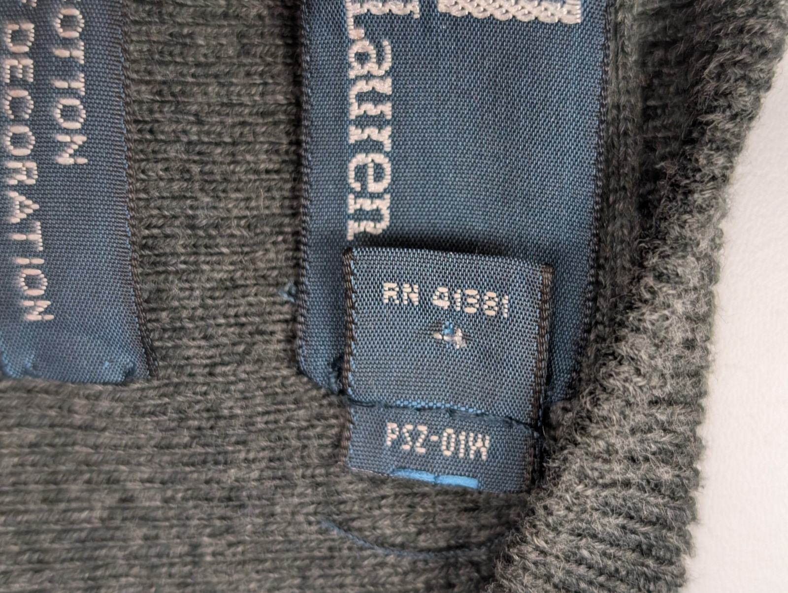 Pull Sweat Polo Ralph Lauren Col Rond Gris Foncé S Logo Vert | 541WSR
