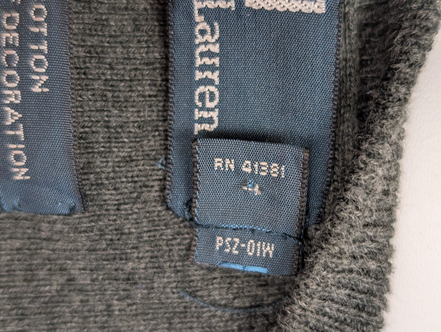 Pull Sweat Polo Ralph Lauren Col Rond Gris Foncé S Logo Vert | 541WSR