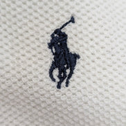 Pull sans manches Polo Golf Ralph Lauren M blanc col V coton logo marine