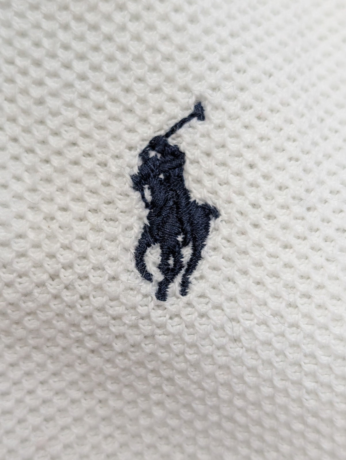 Pull sans manches Polo Golf Ralph Lauren M blanc col V coton logo marine