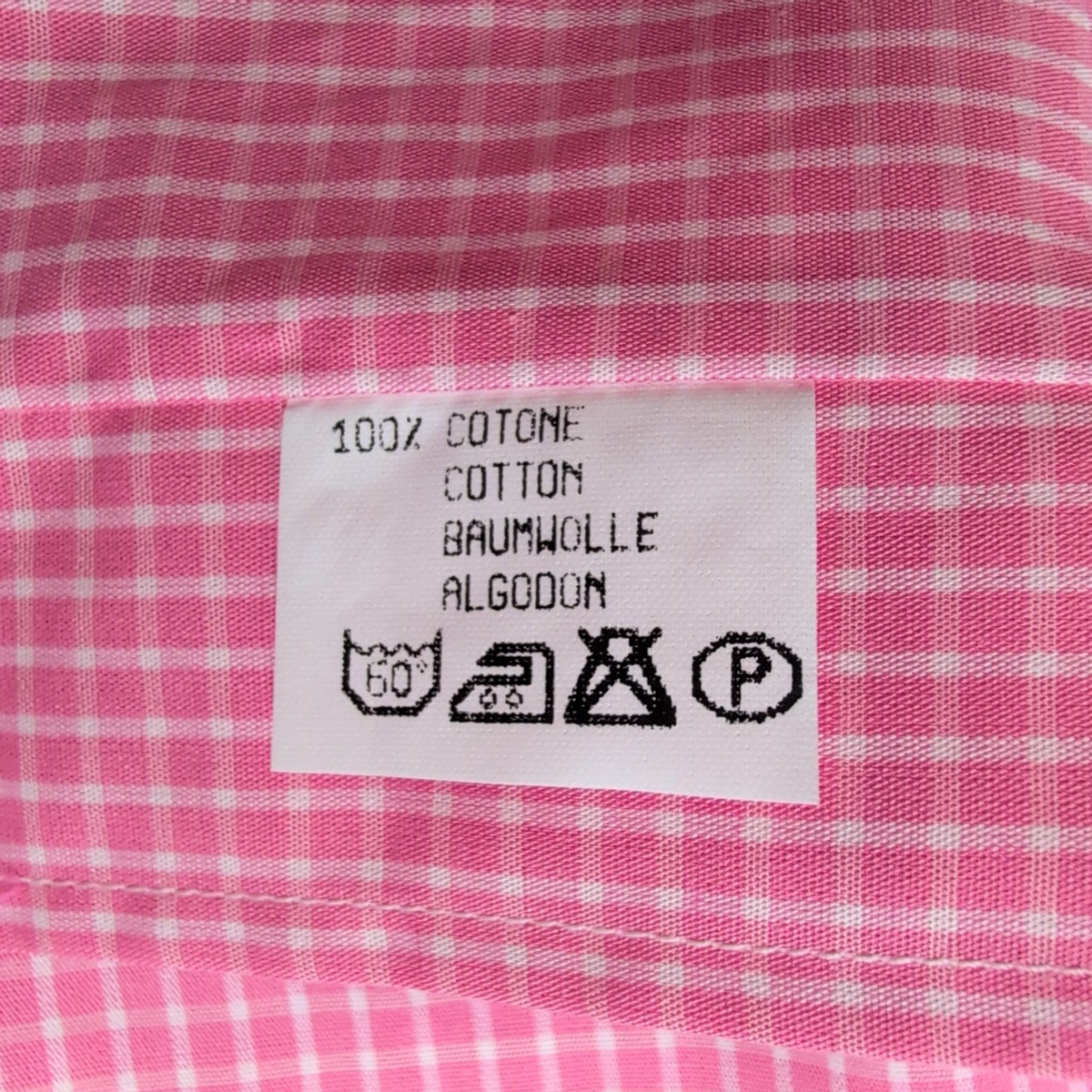 Chemise Peter & Sons New York L Rose Carreaux 100% Coton Neuve Sans Étiquette