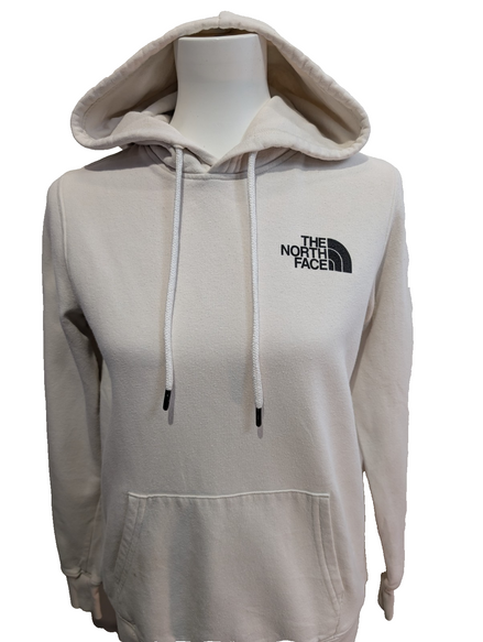 The North Face Sweat à Capuche Blanc - Grand Logo Carré au Dos - Taille XL Femme