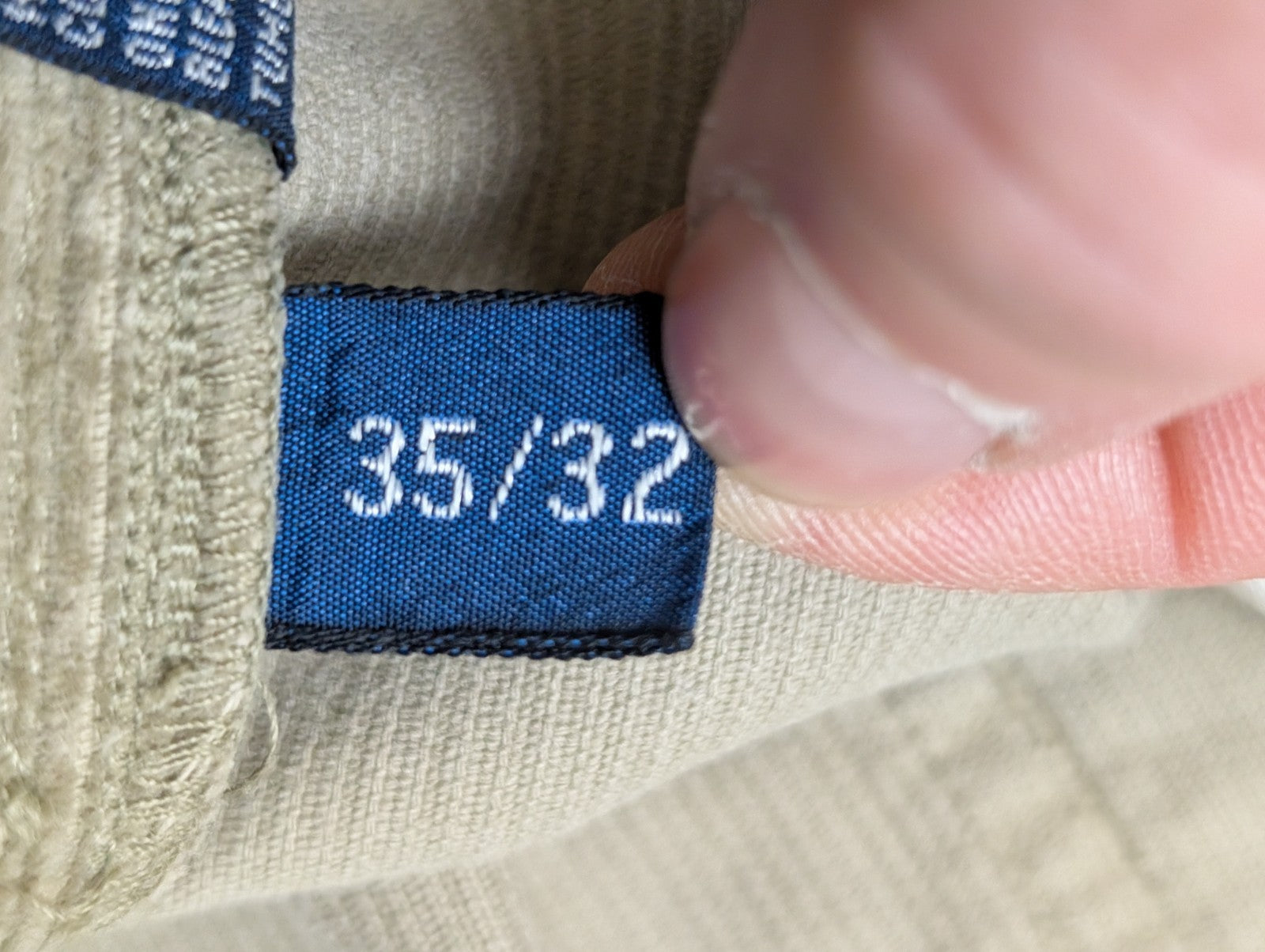 Pantalon Velours Fin Cargo Polo Ralph Lauren W35 L32 Crème Très Bon État