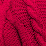 Pull CHAPS  Femme 3XL XXXG Rouge Vif Col V Torsades Coton