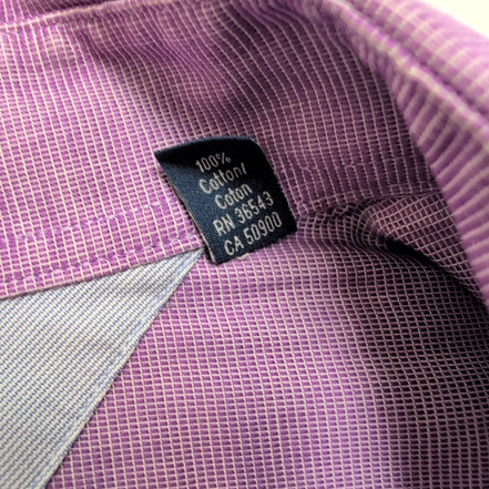 Chemise Tommy Hilfiger Violette Manches Longues 1 Poche - Taille L/XL