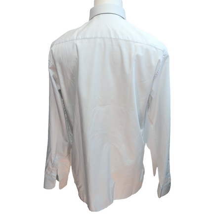 Chemise Ingram Made in Italy L Gris Clair 100% Coton Neuve Sans Étiquette