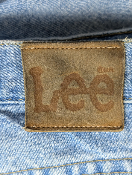 Jean Lee Homme Vintage Bleu Clair W32 L32 Denim Robuste Pantalon Droit