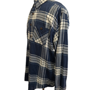 CHEMISE WRANGLER FLANELLE XXL CARREAUX BLEU MARINE VINTAGE Workwear