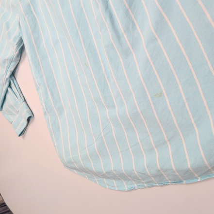 Chemise Ralph Lauren Classic Fit XL Turquoise Rayures Logo Premium