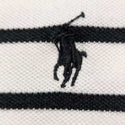 Polo manches courtes Polo Ralph Lauren rayures noir blanc coton XL