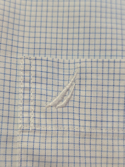 Chemoise Nautica bleu petits carreaux taille XXL #131msch