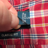 Chemise Ralph Lauren Classic Fit XL Rouge Carreaux Manches Courtes