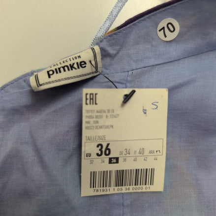 Robe Pimkie T36 Multicolore Motif Abstrait Dos Nu Neuve Étiquette