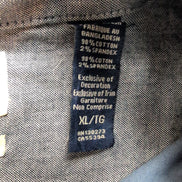 Chemise Wrangler Manche Courte Bleue Unie Stretch Taille XL Deux Poches