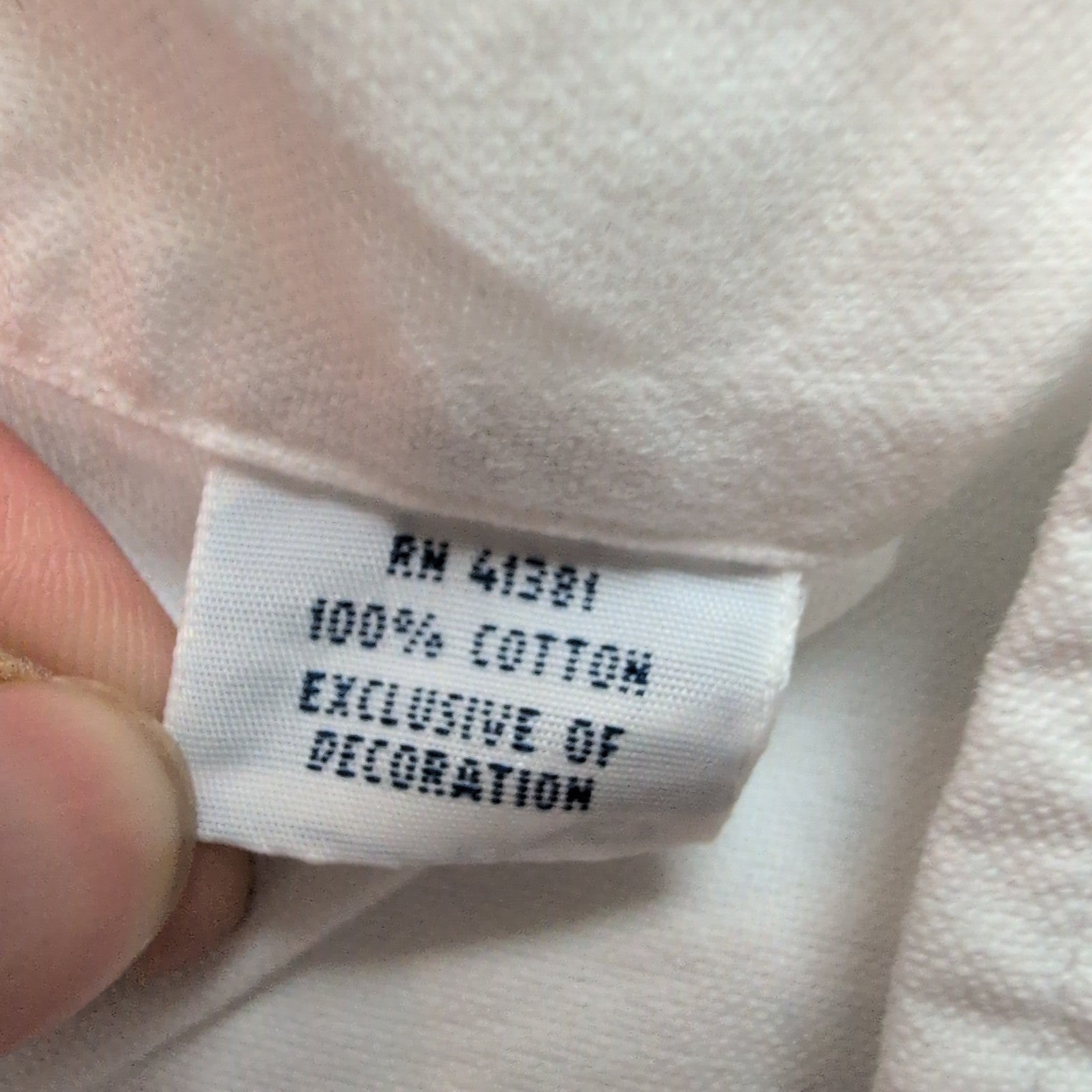Chemise Ralph Lauren XL Blanc Uni Logo Marron Poche Classique manches courtes