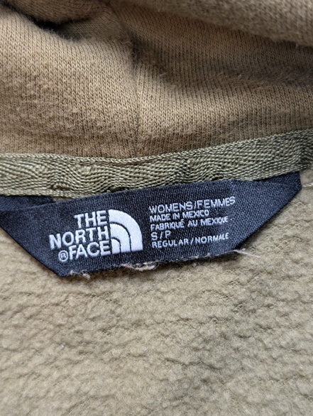 The North Face Sweat à Capuche Kaki Logo Noir - Taille S Femme