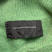 Pull SERGIO TACCHINI Col Roulé 80% Laine d'Agneau Vert Pomme Femme Taille L