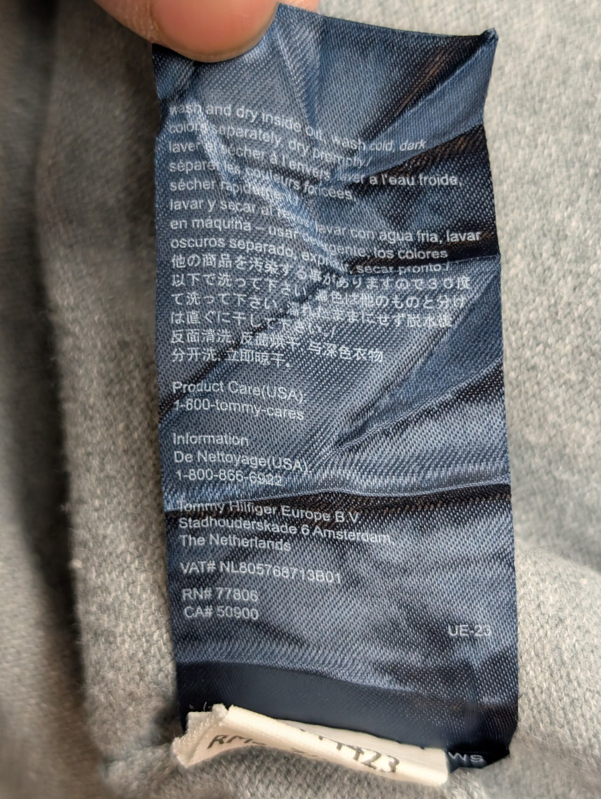 Pull Tommy Hilfiger - Col V - Gris - Maille fine - Taille XL