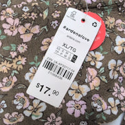 Haut Femme Ardene Taille XL Kaki Fleuri Bretelles Réglables Neuf Étiquette