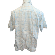 Chemise US Polo Assn Carreaux Bleu et Blanc Taille M 100% Coton Manches courtes