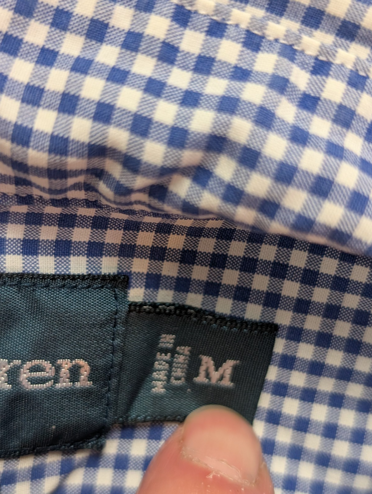 Chemise Polo Ralph Lauren Shirt Blake XL Vichy Bleu Logo Marine Button Down