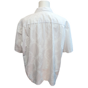 Chemise Hawaïenne Royal Creations Made in Hawaii XXL Blanc Motif Ton sur Ton USA