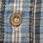 Chemise LEVI'S Homme XXL/3XL Bleue à Carreaux Boutons Métal Modèle Rare