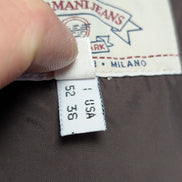 Doublure Manteau Armani Jeans 52 L/XL Bordeaux Noir Veste Liner Trench Chic 🧥