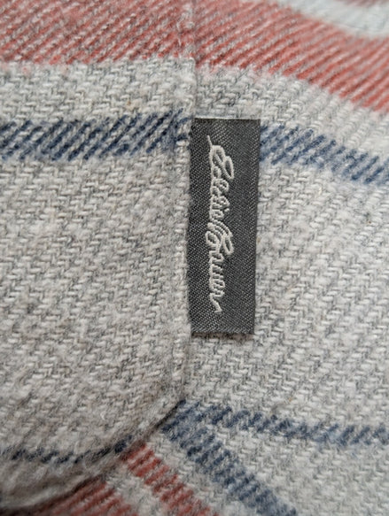 🔥 CHEMISE FLANELLE EDDIE BAUER S (P) MOTIF AZTÈQUE TRIBAL BOUTONS GRAVÉS