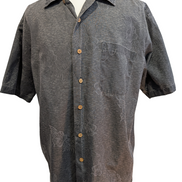 Chemise Hawaïenne FADED GLORY Gris Anthracite Motif Fleuri - Taille L