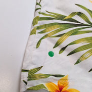 Chemise Hawaïenne RJC XL Floral Blanc 100% Coton Boutons RJC Ltd Hawaii