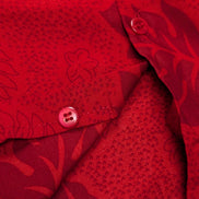Chemise hawaïenne Terivoile rouge perroquet manches courtes taille L