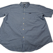 Chemise CHAPS manches courtes bleu à carreaux taille XL #233msch