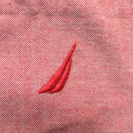 Chemise Nautica XL Rouge Chiné Classic Fit Logo Dos Nautica 83 manches longues