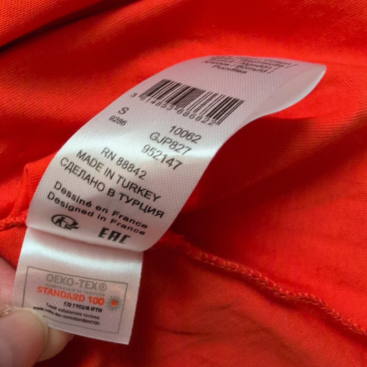 Haut Femme La Redoute Taille S Orange Volants Manches Bouffantes Neuf Étiquette