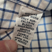 Chemise Ralph Lauren Classic Fit S Blanc Bleu Carreaux Manches Longues