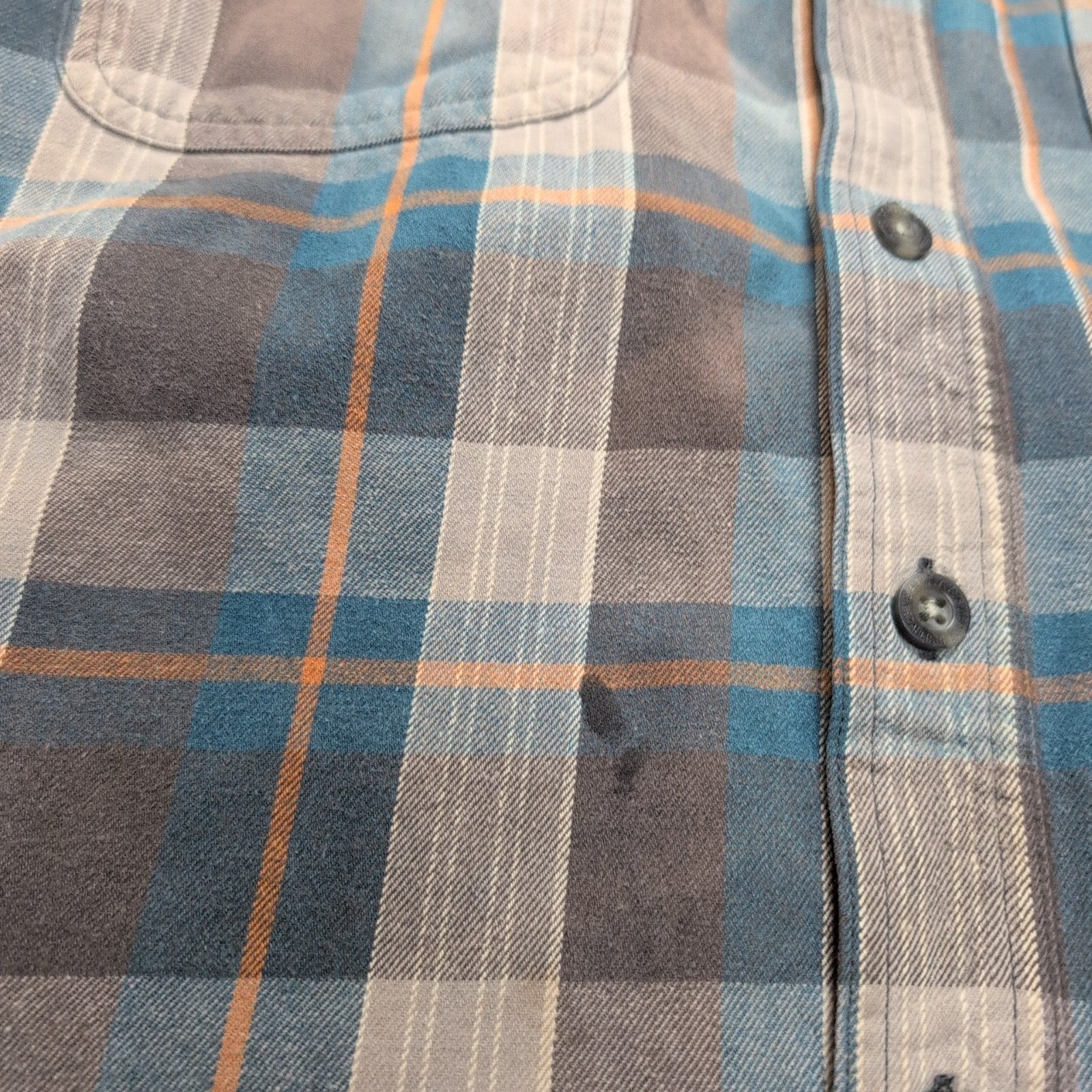 Chemise Carhartt L Coton Épais Workwear Logo Cuir Poche Stylo manches longues