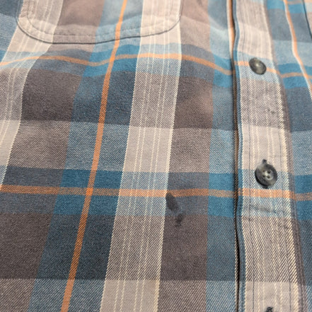 Chemise Carhartt L Coton Épais Workwear Logo Cuir Poche Stylo manches longues