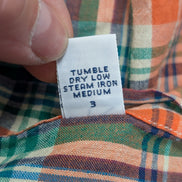 Chemise Ralph Lauren à carreaux orange et verte taille M #2657