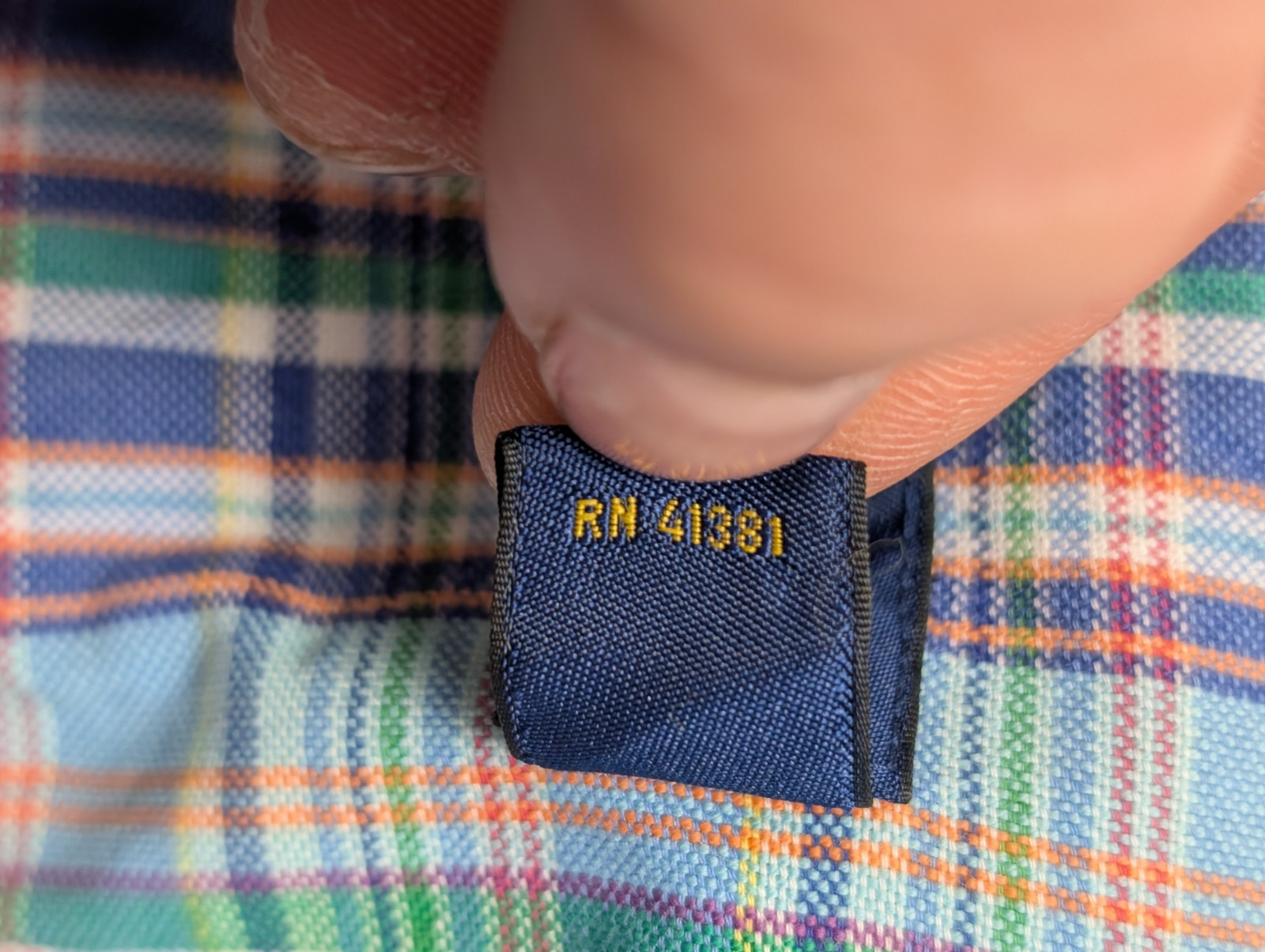 Chemise Polo Ralph Lauren Shirt L Bleu Carreaux Oxford Button Down Coton