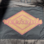 Blouson cuir marron Weekends vintage taille S #5c