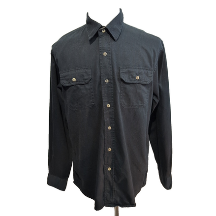 Chemise Wrangler Noire 100% Coton Manches Longues 2 Poches Rabat Taille M