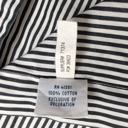 Chemise Ralph Lauren XXL Rayures Noir Blanc Logo Noir Button Down Shirt Coton